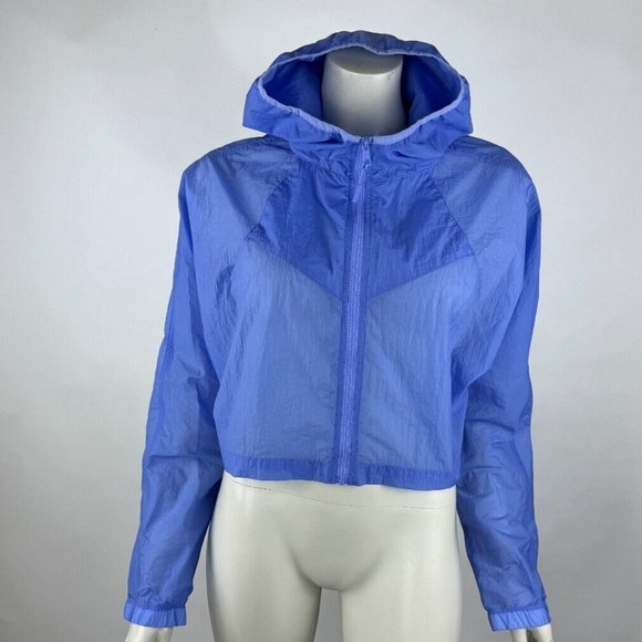 Balance Athletica Atomic Xenon Jacket Women S Cropped Purple Hooded Windbreaker - Picture 4 of 15